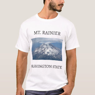 MT. Rainier Aerial Photo with Stratus Cloud T-Shirt