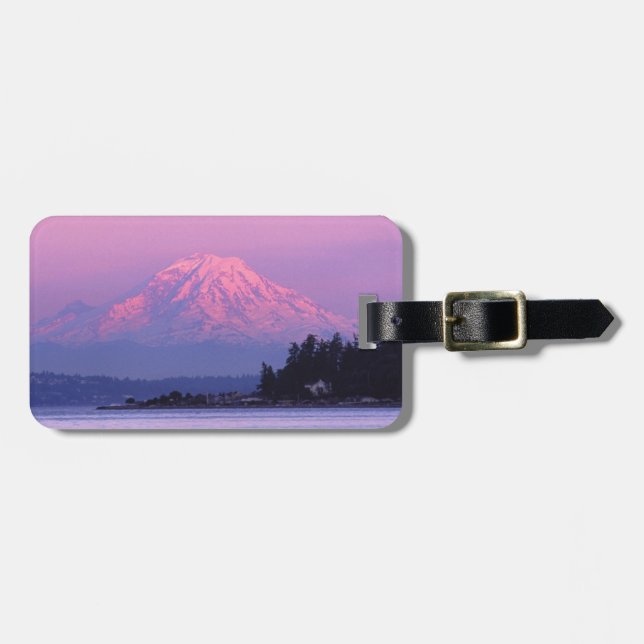 Mt. Rainier at Sunset, Washington State. Luggage Tag (Front Horizontal)