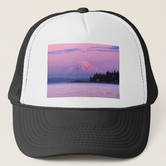 Mt. Rainier at Sunset, Washington State. Trucker Hat (Front)