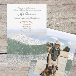 Mt. Rainier, Eagle Scout, Court of Honour Ceremony Invitation
