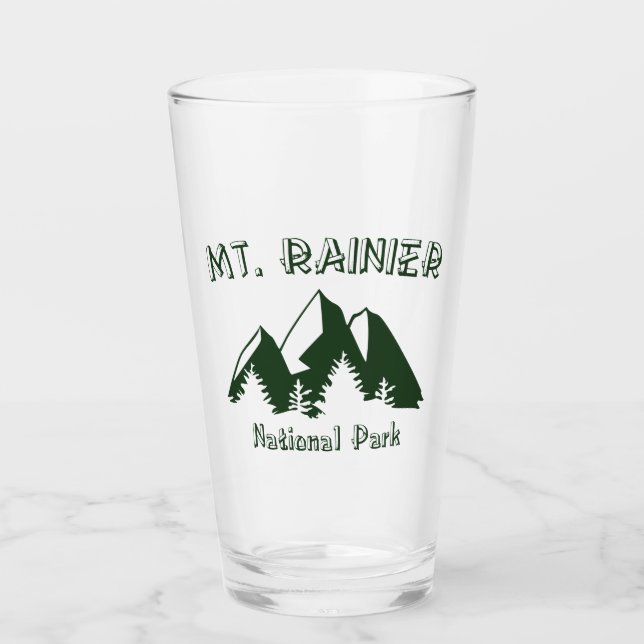 Mt. Rainier National Park Glass (Front)