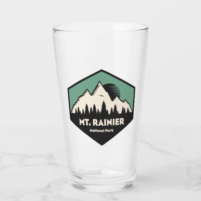 Mt. Rainier National Park Glass (Front)
