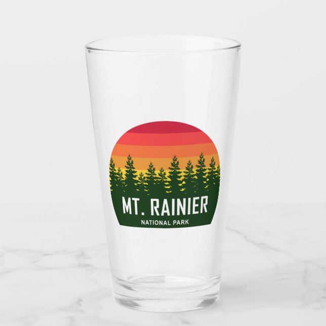 Mt. Rainier National Park Glass (Front)