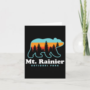 Mt Rainier National Park Hikes Washington Bear Card