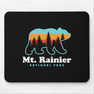Mt Rainier National Park Hikes Washington Bear Mouse Mat
