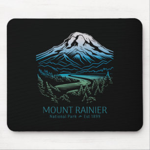 Mt. Rainier National Park Hiking Camping Mountain Mouse Mat