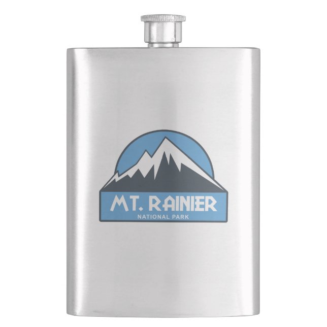 Mt. Rainier National Park Hip Flask (Front)
