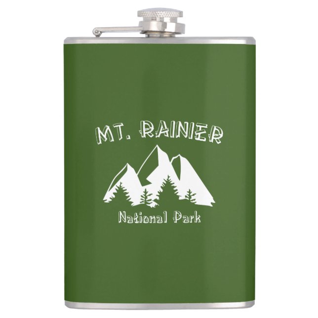 Mt. Rainier National Park Hip Flask (Front)