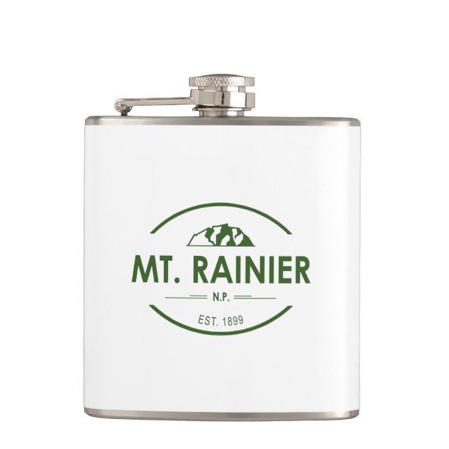 Mt. Rainier National Park Hip Flask (Front)