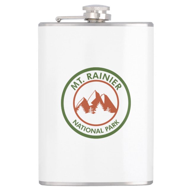 Mt. Rainier National Park Hip Flask (Front)