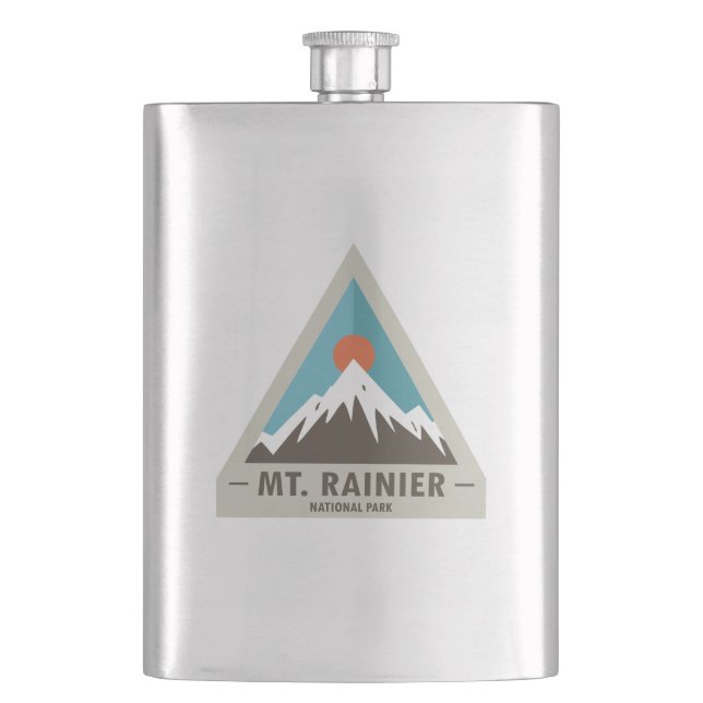 Mt. Rainier National Park Hip Flask (Front)