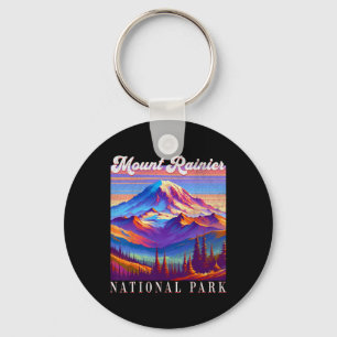 Mt. Rainier National Park Mountain Art Souvenir 1 Key Ring