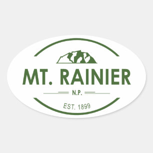 Mt. Rainier National Park Oval Sticker