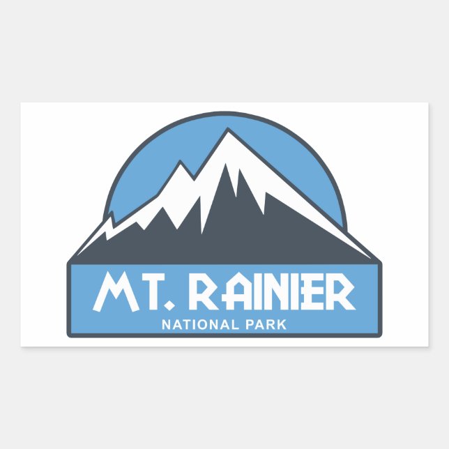 Mt. Rainier National Park Rectangular Sticker (Front)