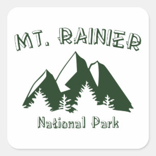 Mt. Rainier National Park Square Sticker