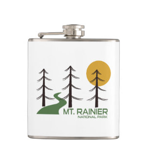 Mt. Rainier National Park Trail Hip Flask