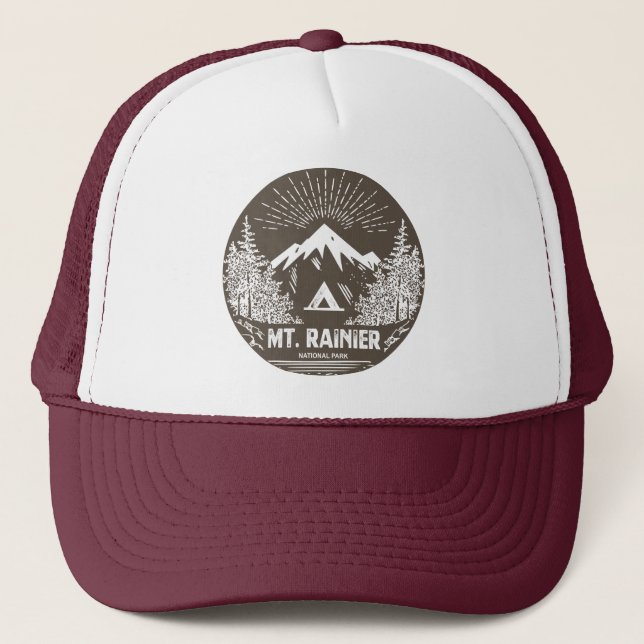 Mt. Rainier National Park Trucker Hat (Front)