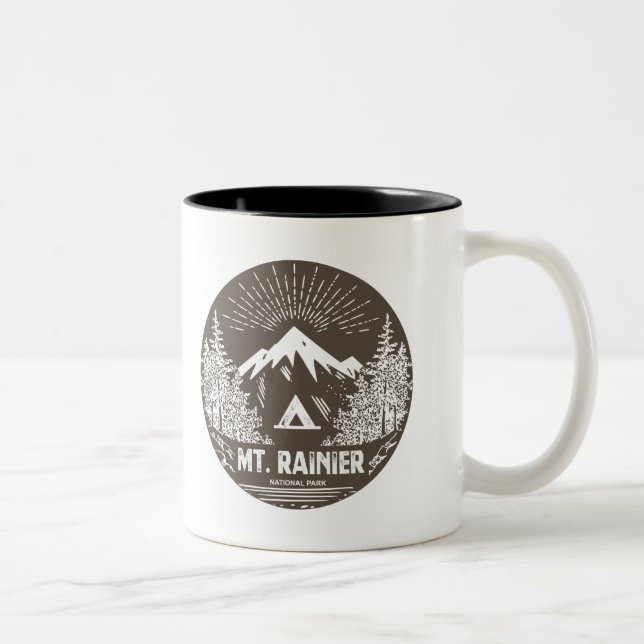 Mt. Rainier National Park Two-Tone Coffee Mug (Right)