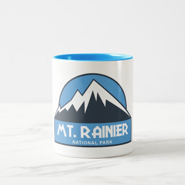 Mt. Rainier National Park Two-Tone Coffee Mug (Center)