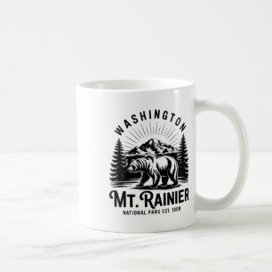 Mt. Rainier National Park Washington Pnw Vintage M Coffee Mug