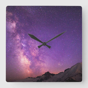 Mt. Rainier National Park Washington State Square Wall Clock