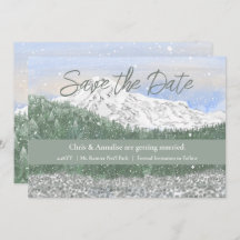 Mt Rainier National Park Wedding Save the Date
