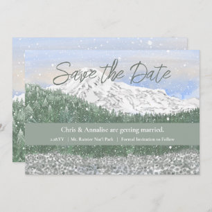 Mt Rainier National Park Wedding Save the Date