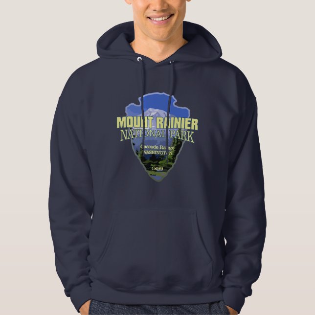 Mt Rainier NP (arrowhead) Hoodie (Front)