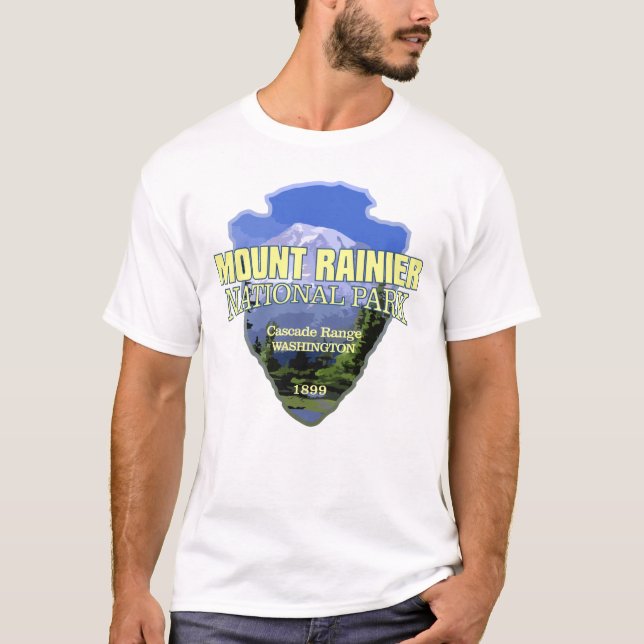 Mt Rainier NP (arrowhead) T-Shirt (Front)