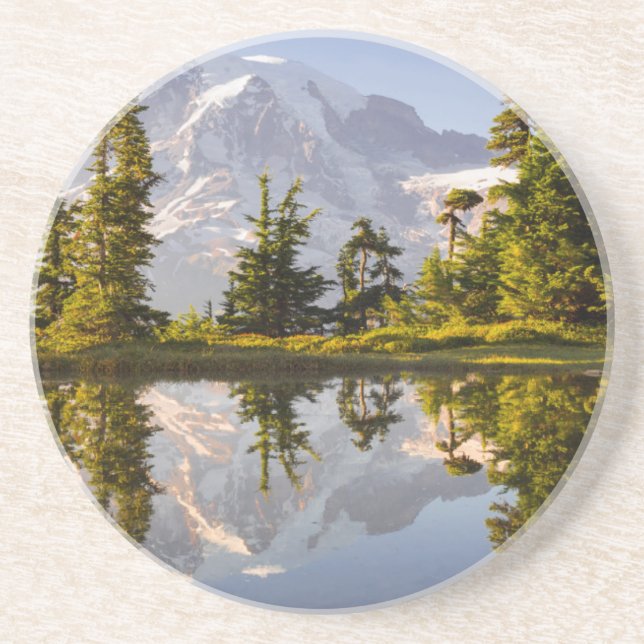 Mt. Rainier reflected in a tarn near Plummer Peak Coaster (Front)