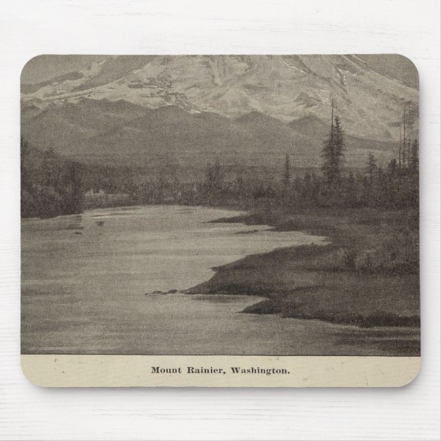 Mt Rainier Steilacoom Beach Mouse Mat (Front)