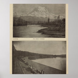 Mt Rainier Steilacoom Beach Poster