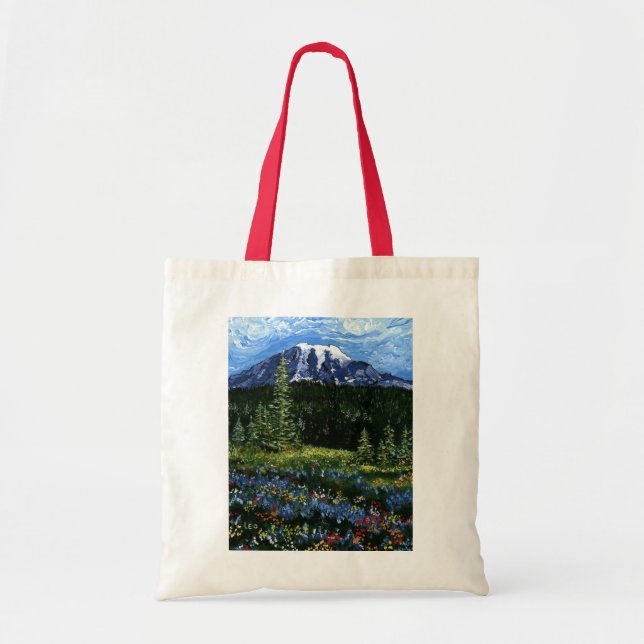 Mt Rainier Tote Bag (Front)