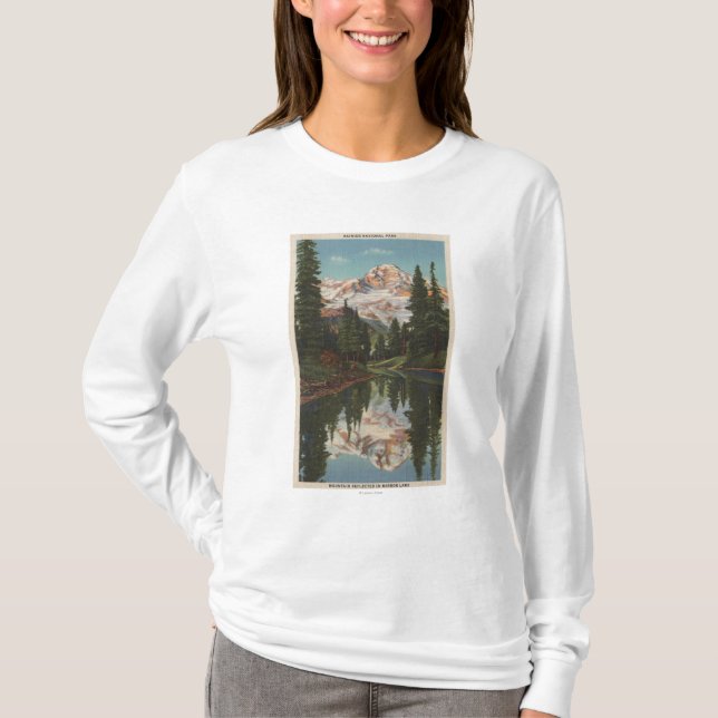 Mt. Rainier, WA - Mirror Lake with Mt. Reflection T-Shirt (Front)