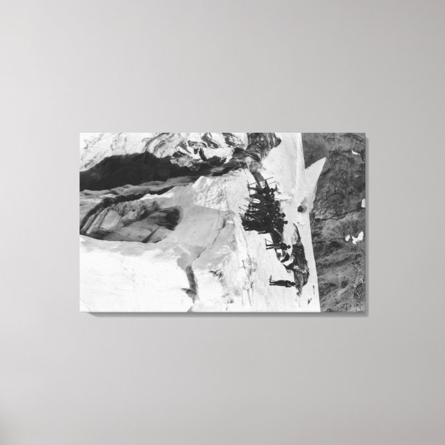 Mt. Rainier, WA Nisqually Glacier Climbers Canvas Print (Front)