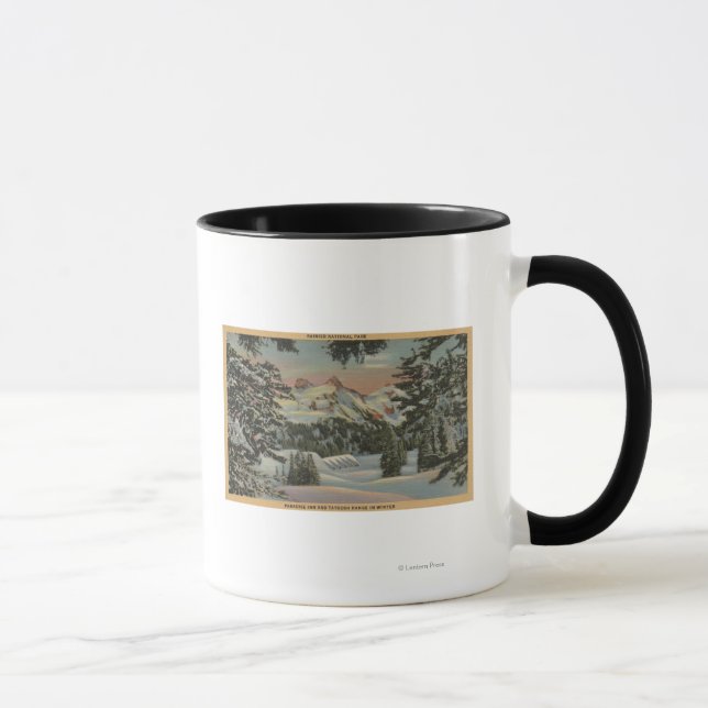 Mt. Rainier, WA - Paradise Inn & Tatoosh Range Mug (Right)