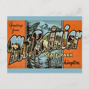 Mt Rainier Washington  Postcard