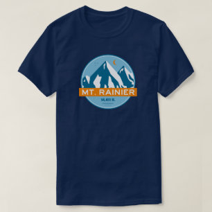 Mt. Rainier Washington Stars Moon T-Shirt