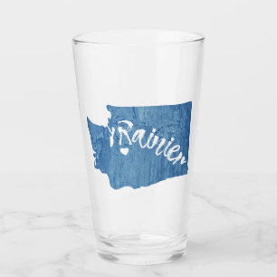 Mt. Rainier Washington Wood Grain Glass