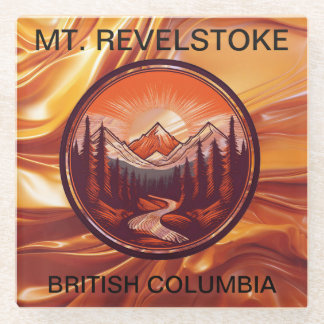 Mt. Revelstoke British Columbia Glass Coaster