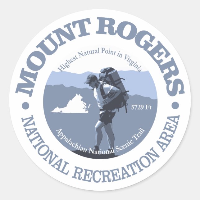 Mt Rogers NRA Classic Round Sticker (Front)