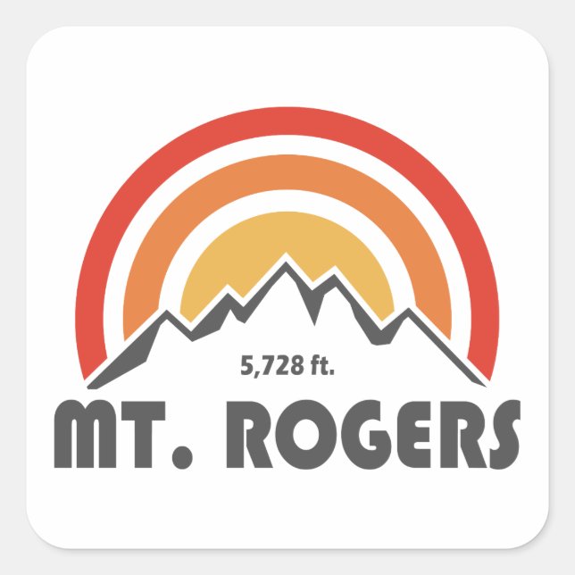 Mt. Rogers Square Sticker (Front)