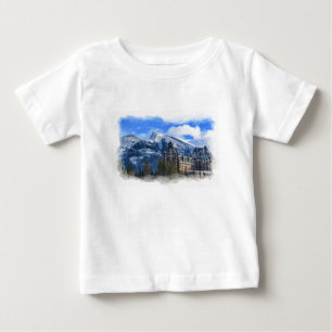 Mt Rundle and Famous Hotel, Banff, Alta, Canada Baby T-Shirt
