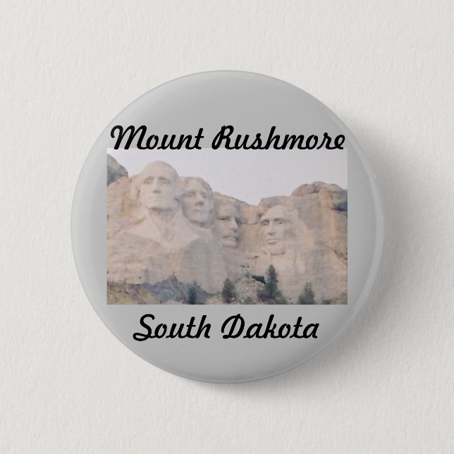 Mt. Rushmore 6 Cm Round Badge (Front)