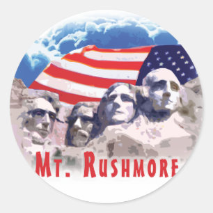 Mt. Rushmore Classic Round Sticker