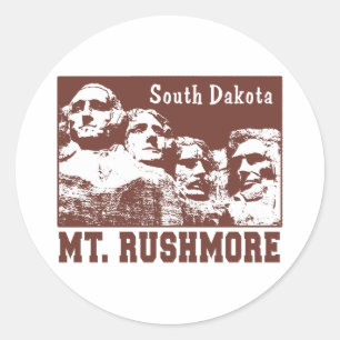 Mt. Rushmore Classic Round Sticker