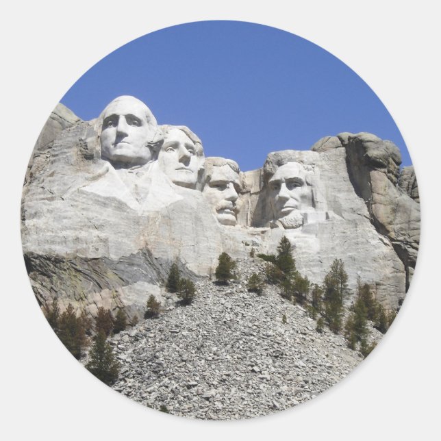 Mt Rushmore Classic Round Sticker (Front)