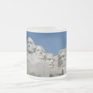 Mt. Rushmore Frosted Glass Coffee Mug