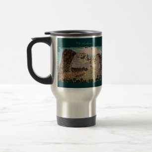 Mt. Rushmore Painted Travel Mug