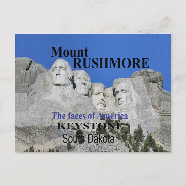 Mt. Rushmore Postcard (Front)